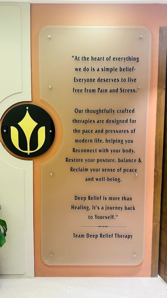 Deep Relief Therapy Brand Story Glass Pane