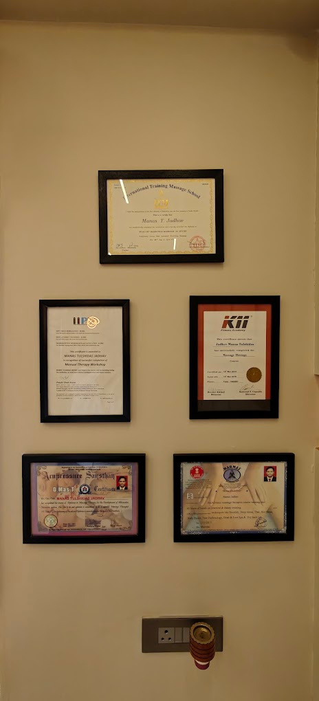 Deep Relief Therapy Professional Accreditations and Certifications Wall